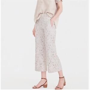 J.CREW COLLECTION Ivory Cream Gazebo Pant in Austrian Lace Lined F2653 // 6